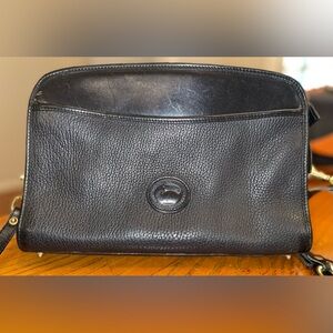 Black on Black Vintage D&B All Weather Leather Crossbody Bag